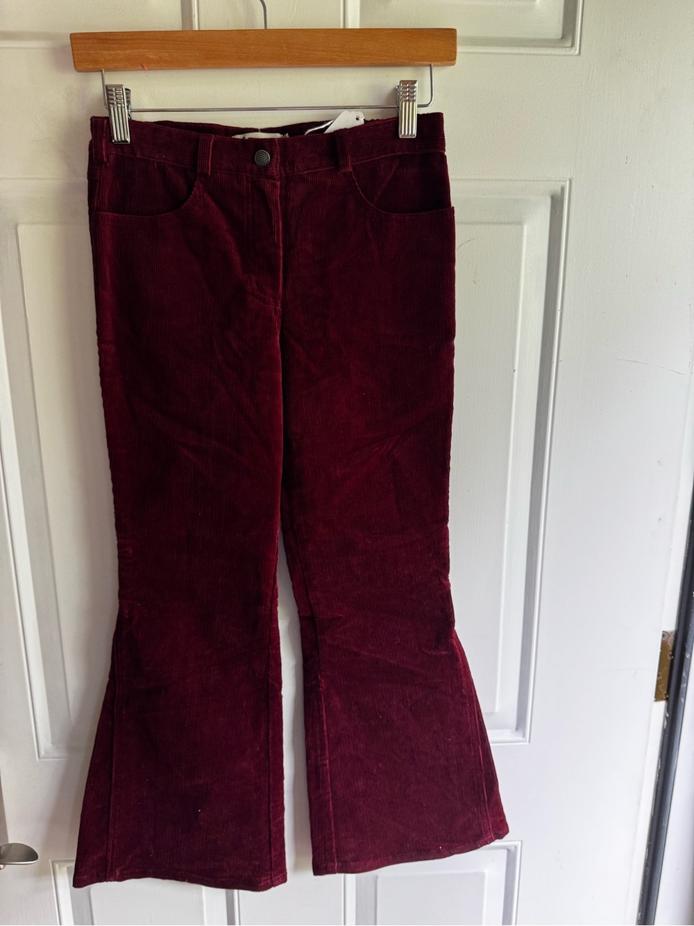 Lana Organic Cotton Burgundy Corduroy Flared Pants Kids Euro size 140 - NWT